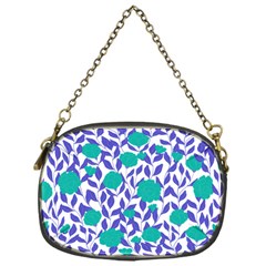 Green Flowers On The Wall Chain Purse (one Side) by ConteMonfrey