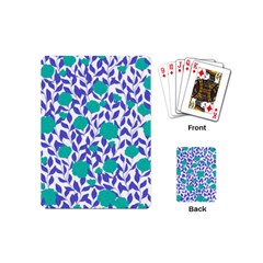 Green Flowers On The Wall Playing Cards Single Design (mini) by ConteMonfrey