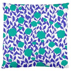 Green Flowers On The Wall Large Cushion Case (one Side) by ConteMonfrey