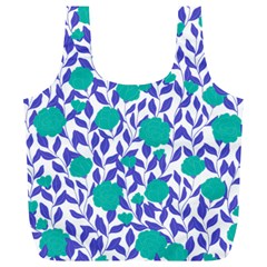 Green Flowers On The Wall Full Print Recycle Bag (xl) by ConteMonfrey