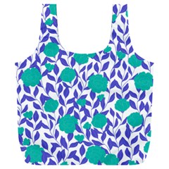 Green Flowers On The Wall Full Print Recycle Bag (xxl) by ConteMonfrey