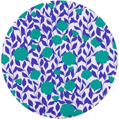 Green Flowers On The Wall Uv Print Round Tile Coaster by ConteMonfrey