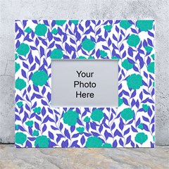 Green Flowers On The Wall White Wall Photo Frame 5  X 7  by ConteMonfrey