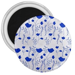 Blue Classy Tulips 3  Magnets by ConteMonfrey