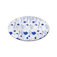 Blue Classy Tulips Sticker (oval) by ConteMonfrey