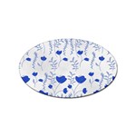 Blue Classy Tulips Sticker (Oval) Front