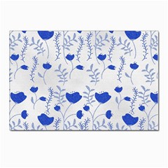 Blue Classy Tulips Postcard 4 x 6  (pkg Of 10) by ConteMonfrey