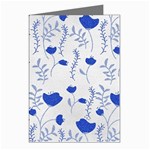 Blue Classy Tulips Greeting Cards (Pkg of 8) Left