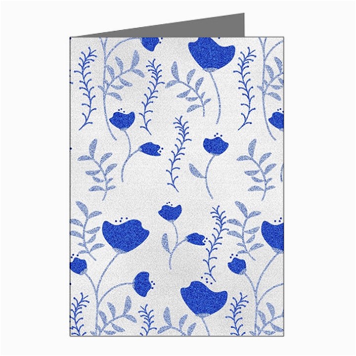 Blue Classy Tulips Greeting Cards (Pkg of 8)