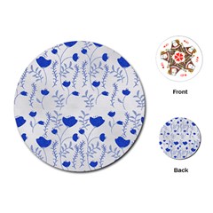 Blue Classy Tulips Playing Cards Single Design (round) by ConteMonfrey