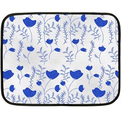 Blue Classy Tulips Two Sides Fleece Blanket (mini) by ConteMonfrey