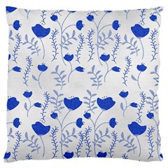 Blue Classy Tulips Large Cushion Case (two Sides) by ConteMonfrey