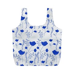 Blue Classy Tulips Full Print Recycle Bag (m) by ConteMonfrey