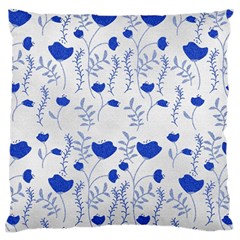 Blue Classy Tulips Standard Premium Plush Fleece Cushion Case (one Side) by ConteMonfrey