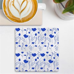 Blue Classy Tulips Uv Print Square Tile Coaster  by ConteMonfrey