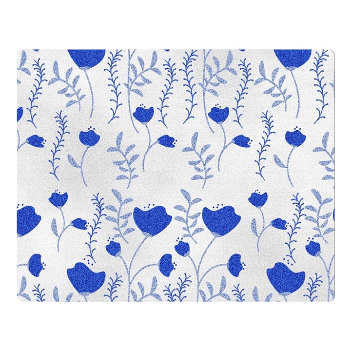 Blue Classy Tulips Premium Plush Fleece Blanket (Large)