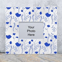 Blue Classy Tulips White Wall Photo Frame 5  X 7  by ConteMonfrey