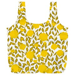 Blue Flowers On The Wall   Full Print Recycle Bag (xl) by ConteMonfrey