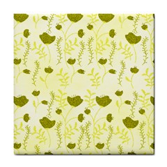 Yellow Classy Tulips  Tile Coaster