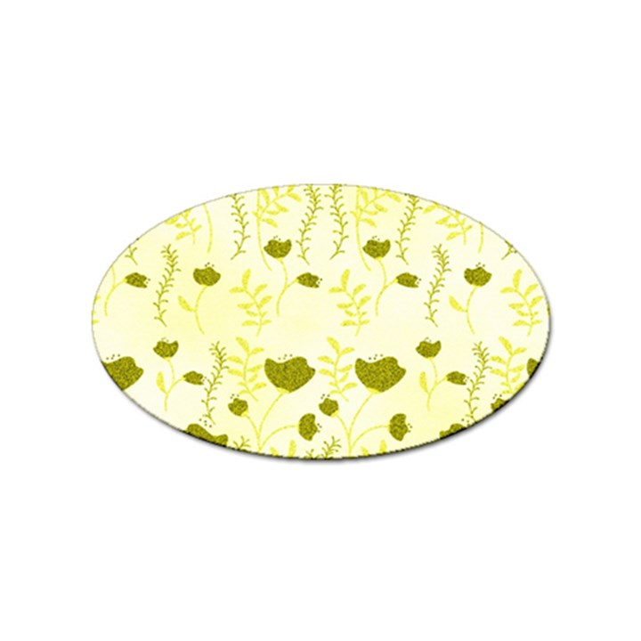 Yellow Classy Tulips  Sticker (Oval)