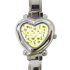 Yellow Classy Tulips  Heart Italian Charm Watch by ConteMonfrey