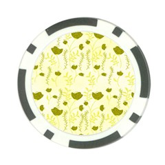 Yellow Classy Tulips  Poker Chip Card Guard