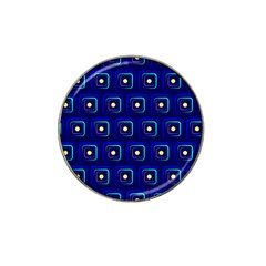 Blue Neon Squares - Modern Abstract Hat Clip Ball Marker (10 Pack) by ConteMonfrey