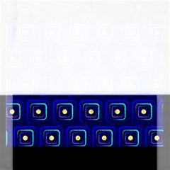 Blue Neon Squares - Modern Abstract Rectangular Jigsaw Puzzl by ConteMonfrey