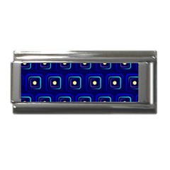 Blue Neon Squares - Modern Abstract Superlink Italian Charm (9mm) by ConteMonfrey