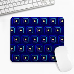 Blue Neon Squares - Modern Abstract Large Mousepad by ConteMonfrey