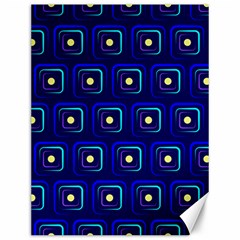 Blue Neon Squares - Modern Abstract Canvas 12  X 16  by ConteMonfrey