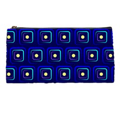 Blue Neon Squares - Modern Abstract Pencil Case by ConteMonfrey