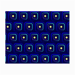 Blue Neon Squares - Modern Abstract Small Glasses Cloth (2 Sides) by ConteMonfrey