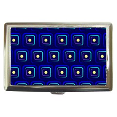 Blue Neon Squares - Modern Abstract Cigarette Money Case by ConteMonfrey