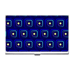 Blue Neon Squares - Modern Abstract Business Card Holder by ConteMonfrey