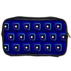 Blue Neon Squares - Modern Abstract Toiletries Bag (two Sides) by ConteMonfrey