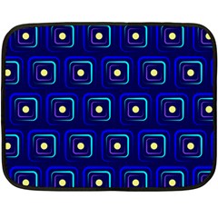 Blue Neon Squares - Modern Abstract Fleece Blanket (mini) by ConteMonfrey