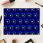 Blue Neon Squares - Modern Abstract Cosmetic Bag (XL) Front