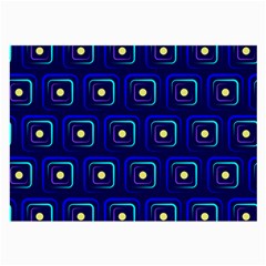 Blue Neon Squares - Modern Abstract Large Glasses Cloth by ConteMonfrey