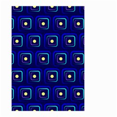 Blue Neon Squares - Modern Abstract Small Garden Flag (two Sides) by ConteMonfrey