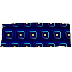 Blue Neon Squares - Modern Abstract Body Pillow Case Dakimakura (two Sides) by ConteMonfrey