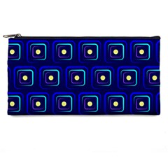 Blue Neon Squares - Modern Abstract Pencil Case by ConteMonfrey