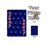 Blue Neon Squares - Modern Abstract Playing Cards 54 Designs (Mini) Front - Joker2