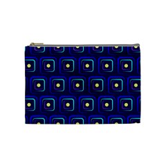 Blue Neon Squares - Modern Abstract Cosmetic Bag (medium) by ConteMonfrey