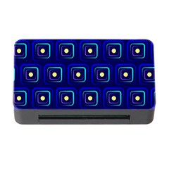 Blue Neon Squares - Modern Abstract Memory Card Reader With Cf by ConteMonfrey