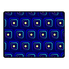 Blue Neon Squares - Modern Abstract Fleece Blanket (small) by ConteMonfrey