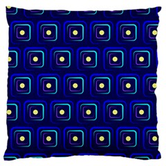 Blue Neon Squares - Modern Abstract Standard Premium Plush Fleece Cushion Case (two Sides) by ConteMonfrey