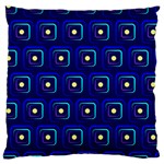 Blue Neon Squares - Modern Abstract Standard Premium Plush Fleece Cushion Case (Two Sides) Back