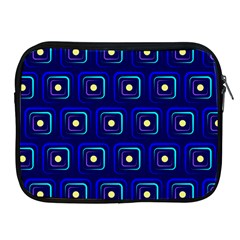 Blue Neon Squares - Modern Abstract Apple Ipad 2/3/4 Zipper Cases by ConteMonfrey