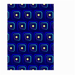 Blue Neon Squares - Modern Abstract Large Garden Flag (two Sides) by ConteMonfrey